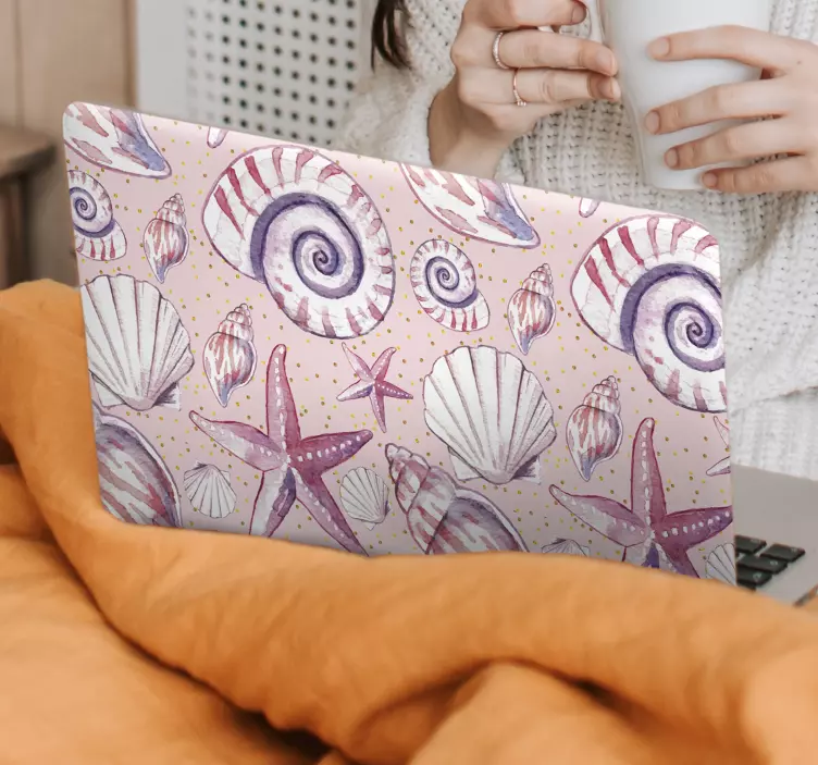 Naklejka na laptopa muszle i konstelacje - TenStickers
