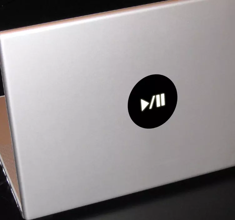Naklejka na laptopa Play/Pause - TenStickers