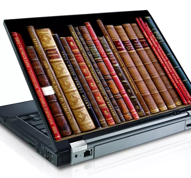 Naklejka na laptopa półka z książkami - TenStickers