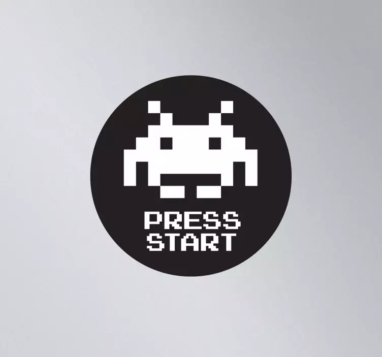 Naklejka na laptopa press start - TenStickers