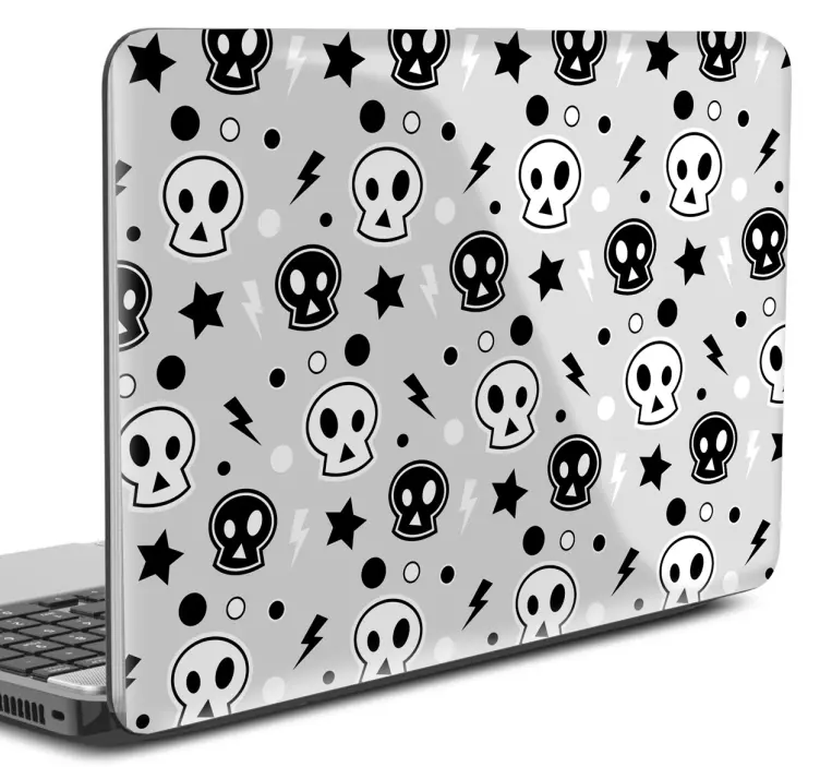 Naklejka na laptopa punk czaszki - TenStickers