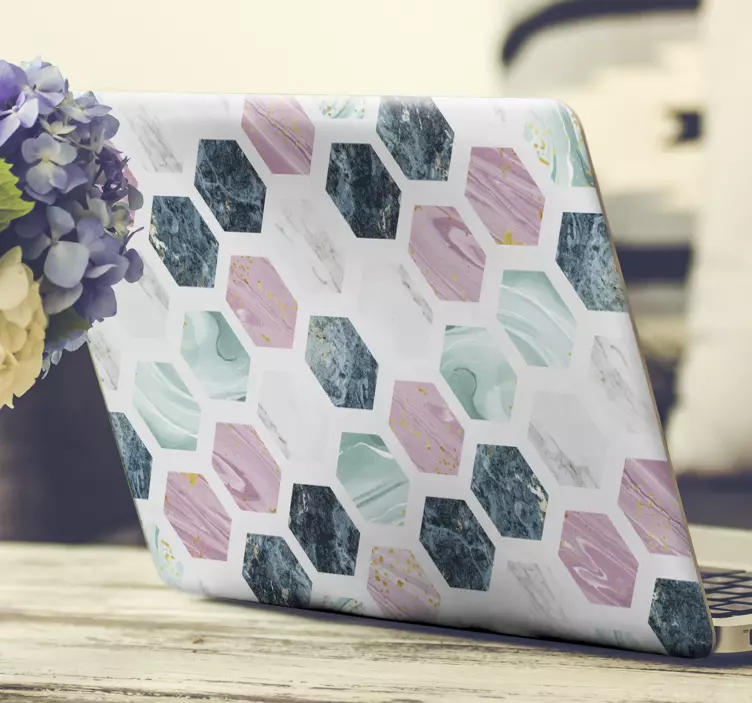 Naklejka na laptopa Różne tekstury marmuru - TenStickers