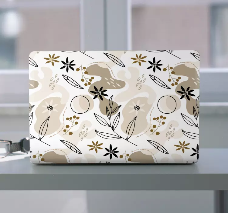 Naklejka na laptopa skład elementów botanicznych - TenStickers