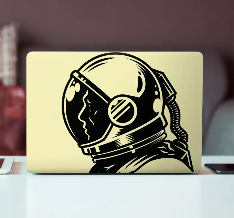 Naklejka na laptopa silhouette astronauty - TenStickers