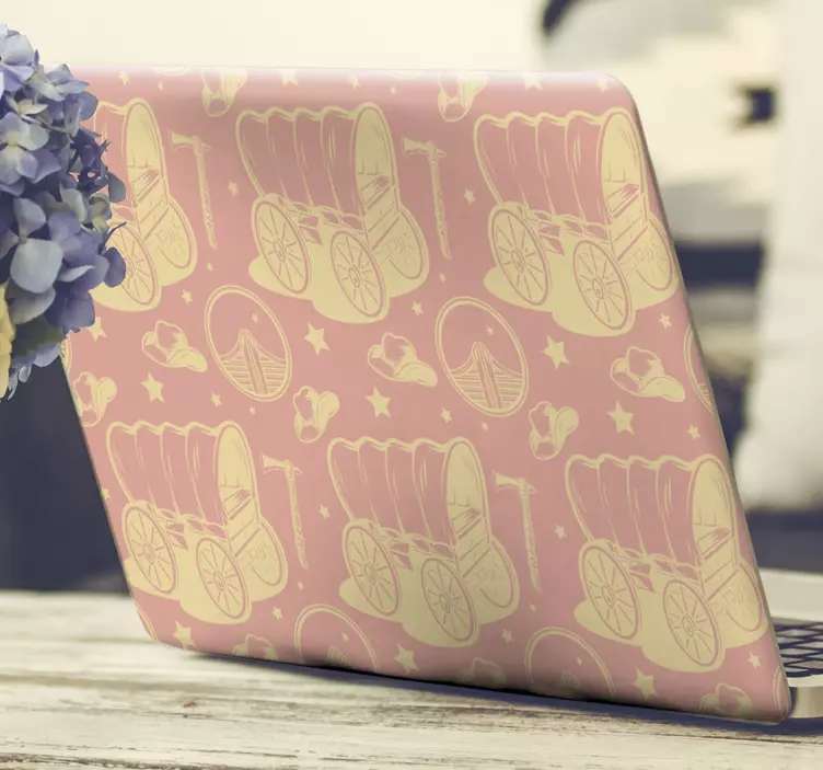 Naklejka na laptopa urocze wózki dziecięce - TenStickers