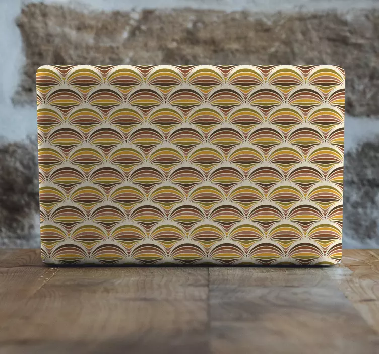 Naklejka na laptopa wzór fali retro - TenStickers