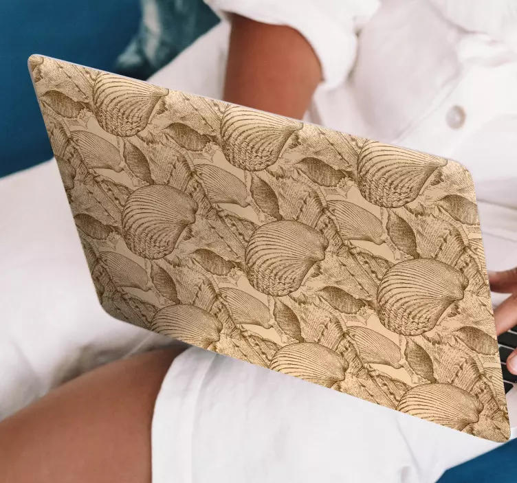 Naklejka na laptopa wzór muszli - TenStickers