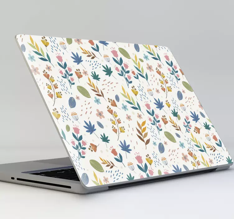 Skin na laptopa kwiatowy wzór - TenStickers