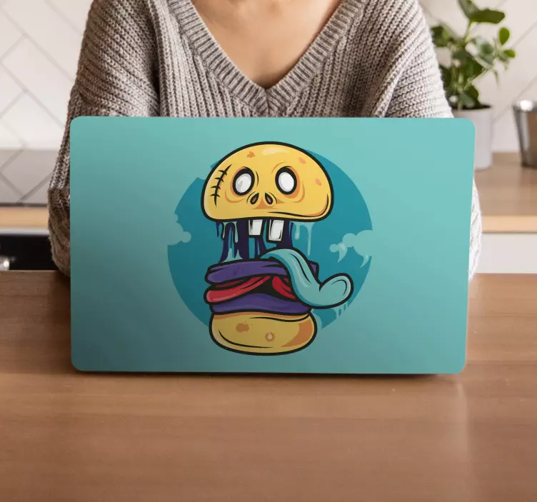 Naklejka na laptopa projekt burgera zombie - TenStickers