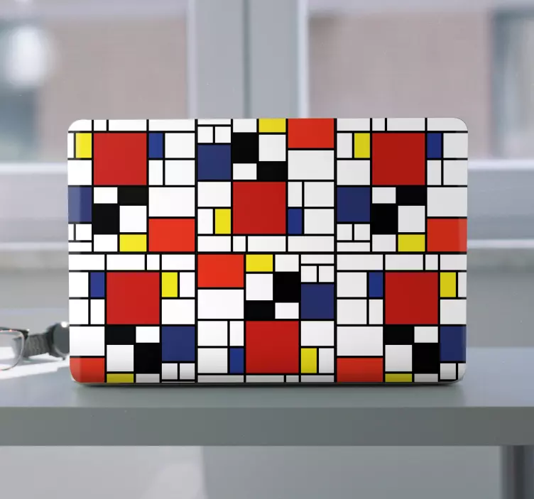 Naklejka na laptopa żywy motyw geometryczny - TenStickers