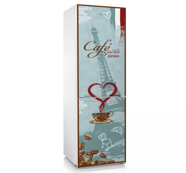 Naklejka na lodówkę cafe Francja - TenStickers