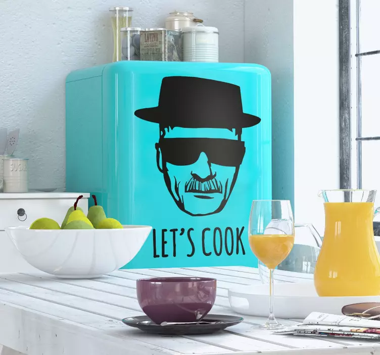Naklejka na lodówkę Heisenberg Let's Cook - TenStickers