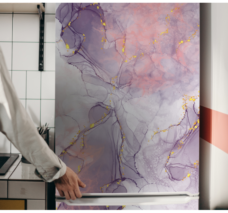 Okleina na lodówkę marmurkowy abstrakcyjny wzór - TenStickers