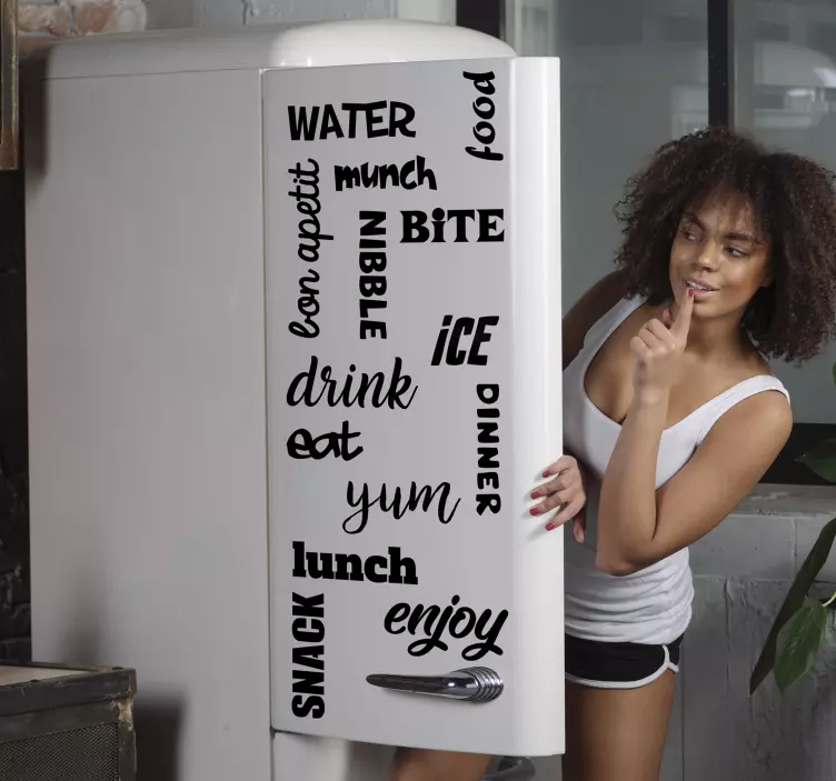 Naklejki na lodówkę z napisami - TenStickers