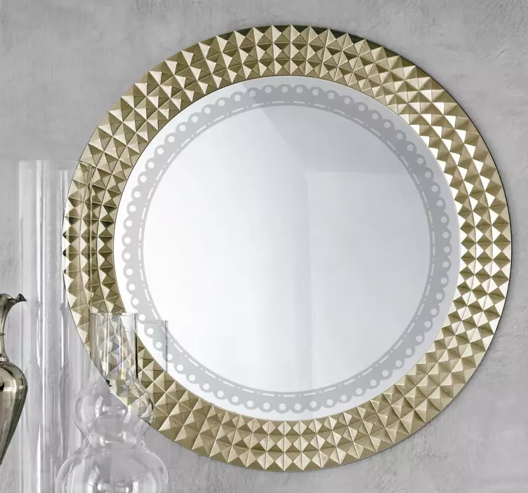 Naklejka na lustro okragły ornament - TenStickers