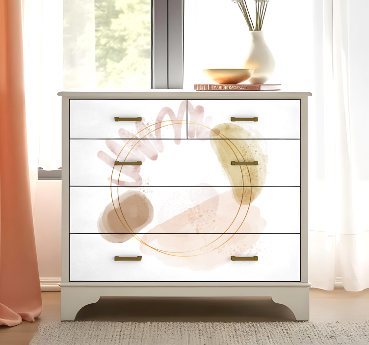 Naklejka na meble abstrakcyjne eleganckie kształty - TenStickers