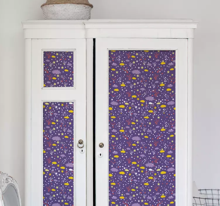 Naklejka na meble Chmurki i gwiazdki - TenStickers