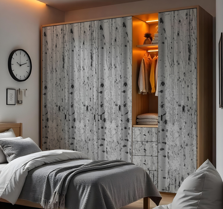 Naklejka na meble czarno-białe drzewa - TenStickers