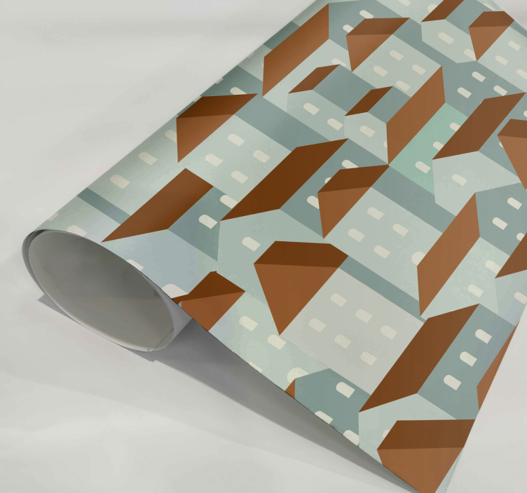 Naklejka meblowa ilustracja wioski - TenStickers