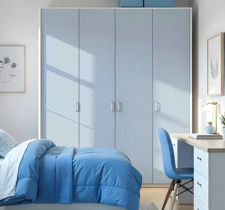 Okleina na meble pastelowy niebieski - TenStickers