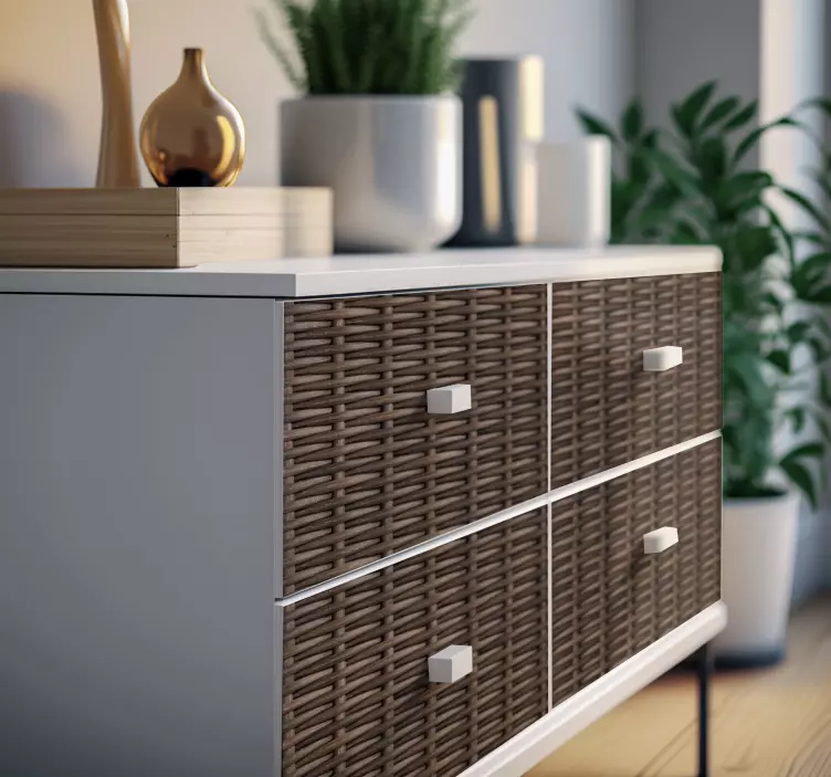 Naklejka meblowa tkany rattan - TenStickers