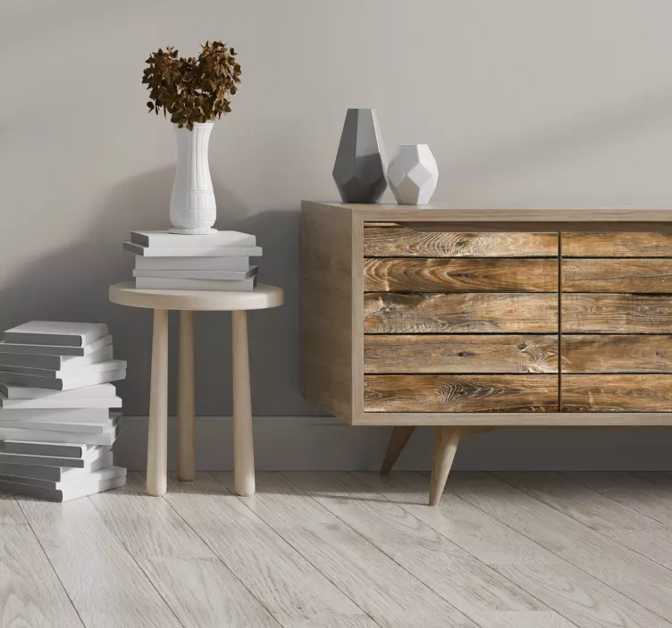 Naklejka meblowa w stylu vintage drewno - TenStickers