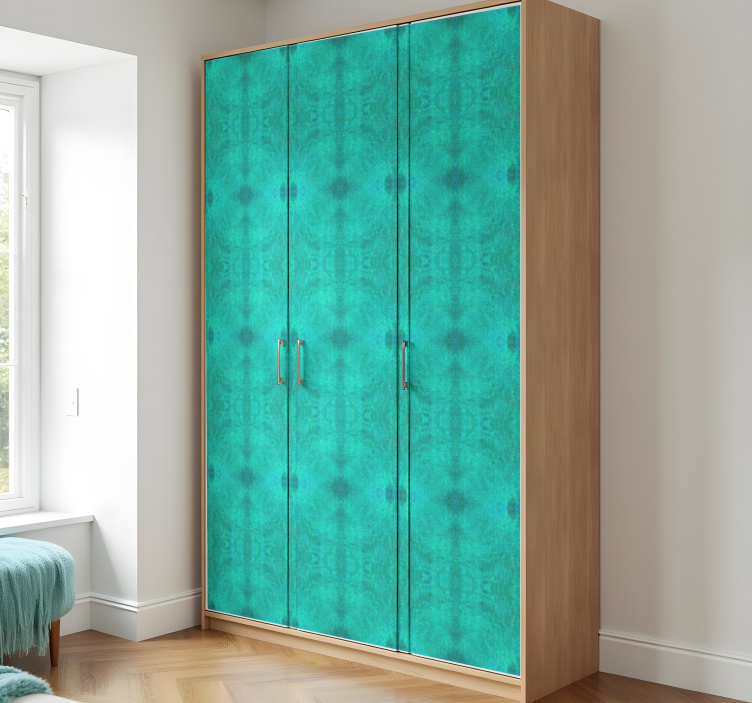 Naklejka na meble wzór tekstury turkusowej - TenStickers