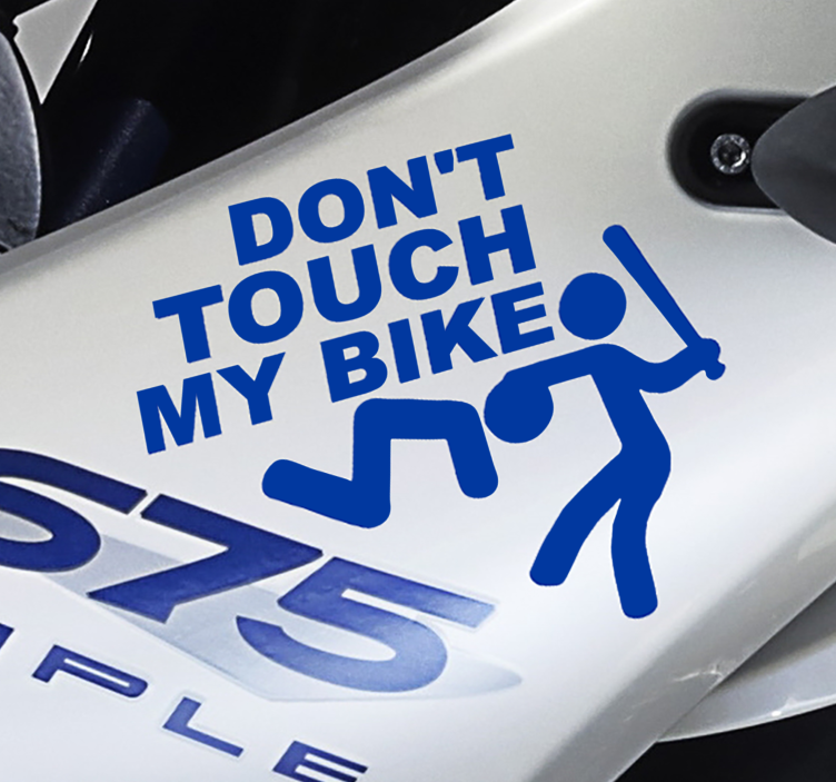 Naklejka na motocykl "Don't touch my bike" - TenStickers