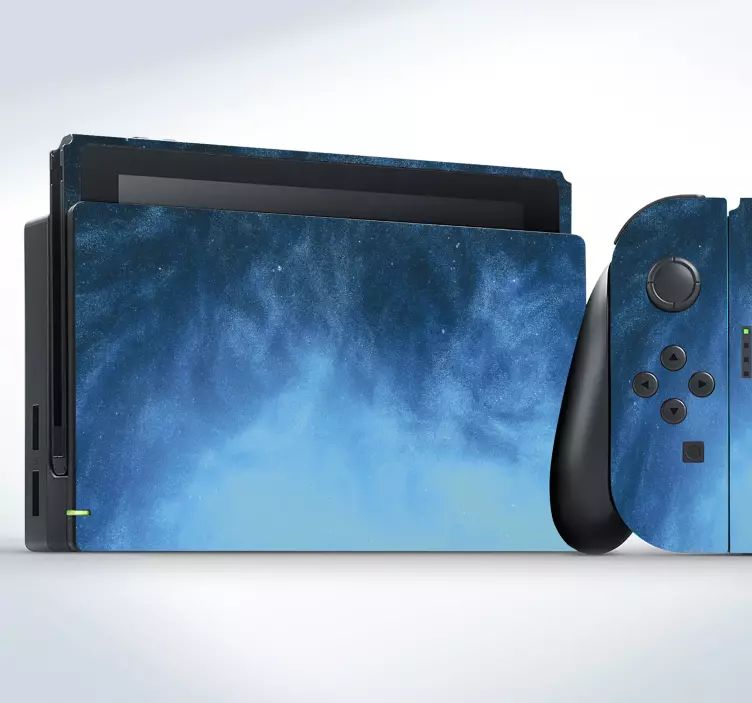 Naklejka Nintendo Switch niebieska farba olejna - TenStickers