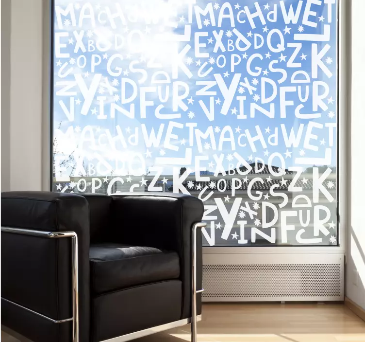 Naklejka na okno dla dzieci literki alfabet - TenStickers
