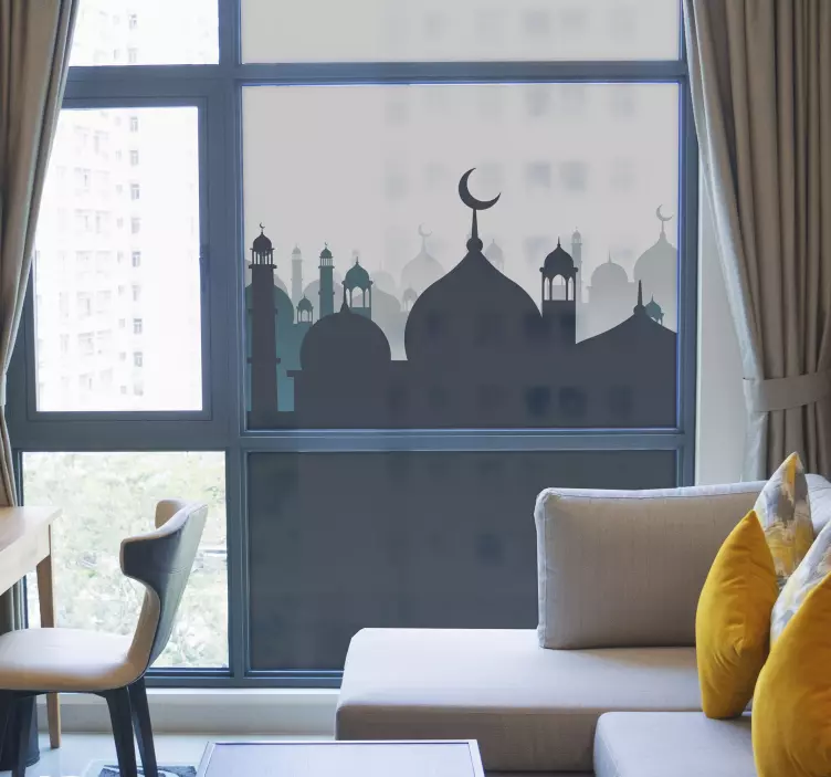 Naklejka na okno arabski ornament - TenStickers