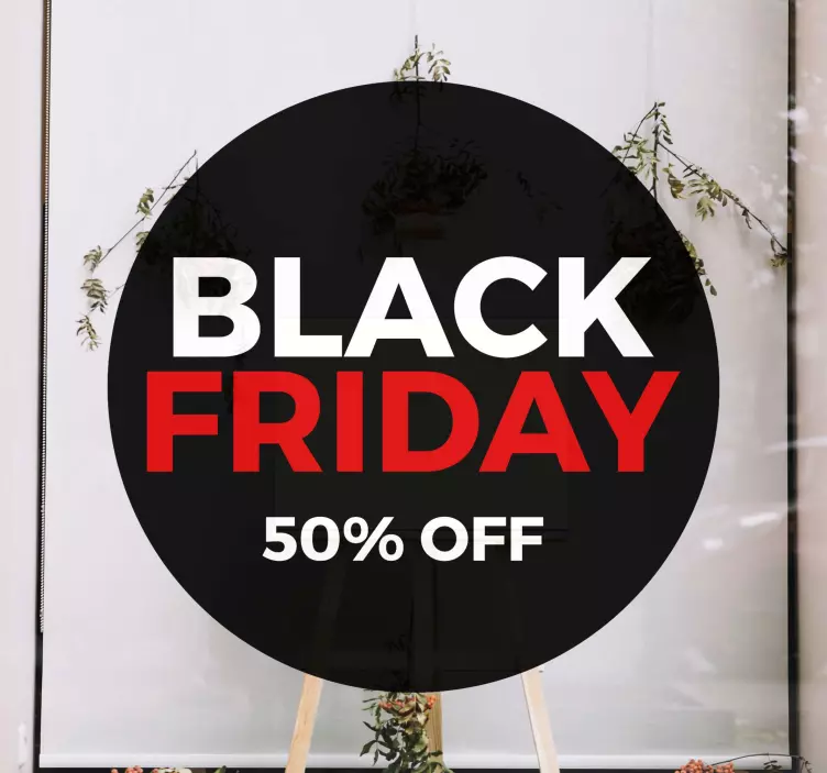 Naklejka Black Friday 50% taniej - TenStickers