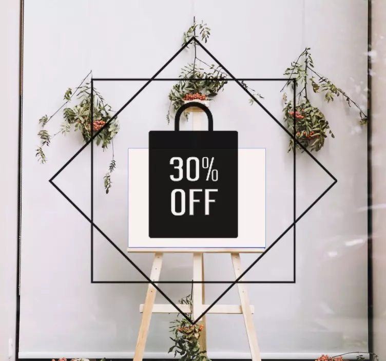 Naklejka na szyby Elegancka wyprzedaż - TenStickers