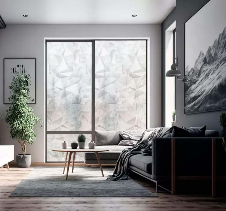 Folia okienna geometryczna z efektem 3d - TenStickers