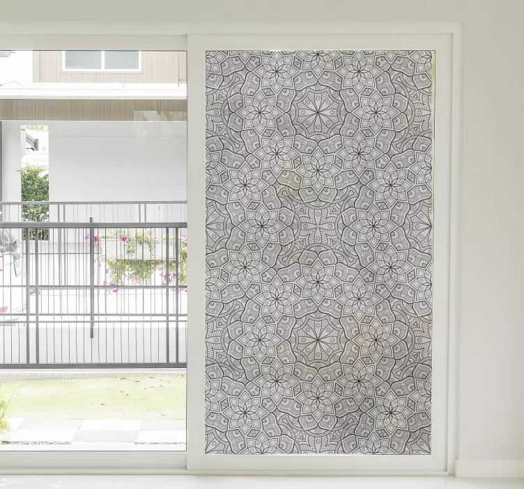 Hipnotyzująca naklejka na okno mandali - TenStickers