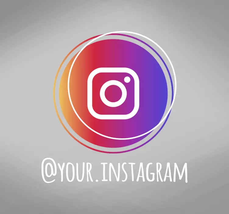 Naklejka na szyby Spersonalizowana ikona instagram - TenStickers