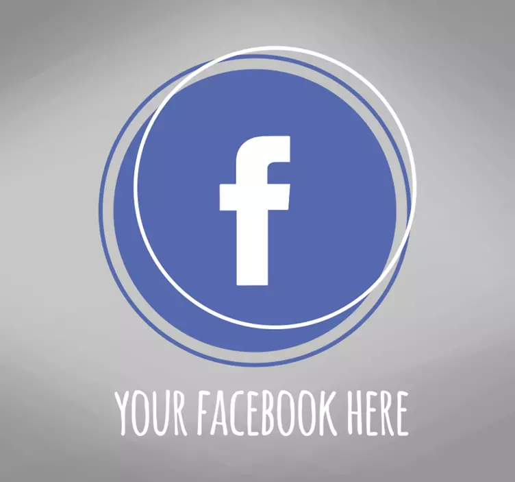 Naklejka na szyby Spersonalizowany krąg facebook - TenStickers