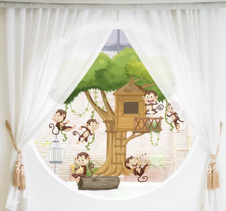 Naklejka na okno zwierzęta sawanny - TenStickers