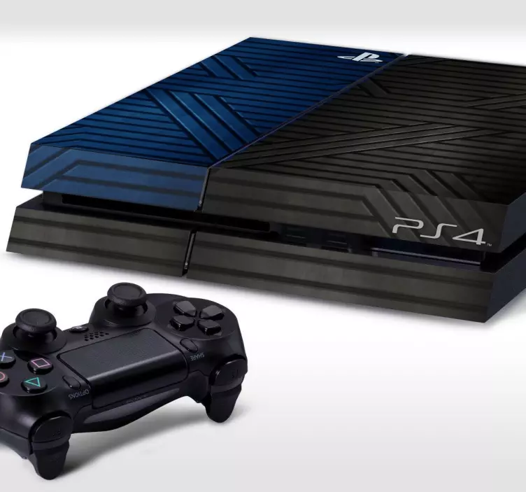 Naklejka na Play Station tekstura metaliczna - TenStickers