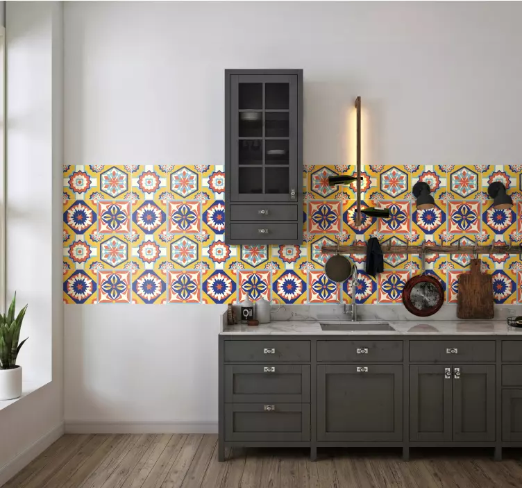 Naklejka na kafelki ciepłe kolory - TenStickers