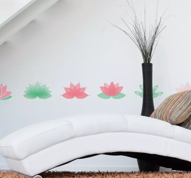 Naklejka na kafelki Falbana z kwiatu lotosu - TenStickers