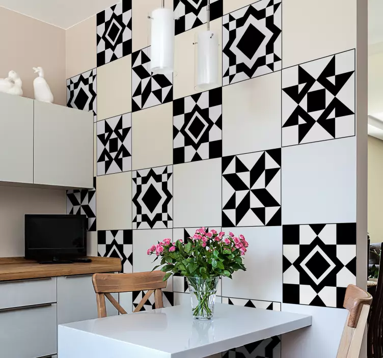 Naklejki na płytki Geometryczne ornamenty - TenStickers