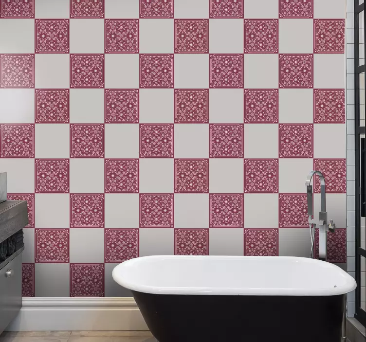 Naklejka na kafelki piękne kwiaty paisley - TenStickers