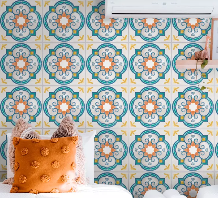 Naklejka na kafelki Podobne kształty cementu - TenStickers