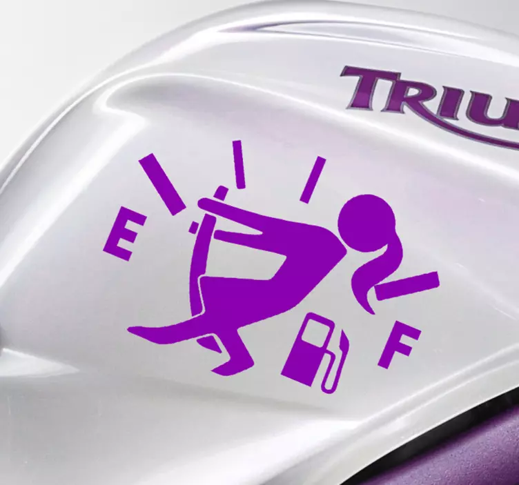 Naklejka na samochód ikona kobiety kończy się paliwo - TenStickers