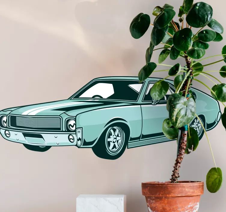 Naklejka na samochód klasyczny samochód retro - TenStickers