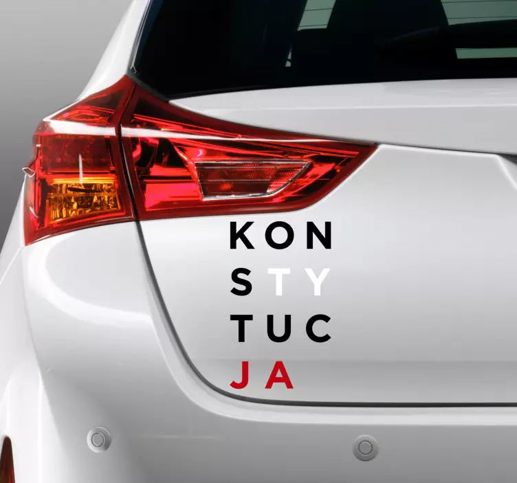 Naklejka na pojazdy Napis Konstytucja - TenStickers