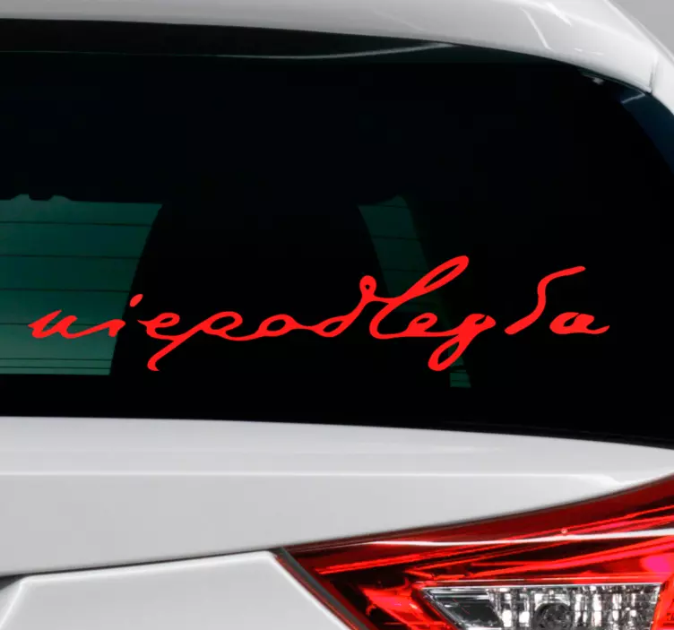 Naklejka na samochód napis logo niepodległa - TenStickers