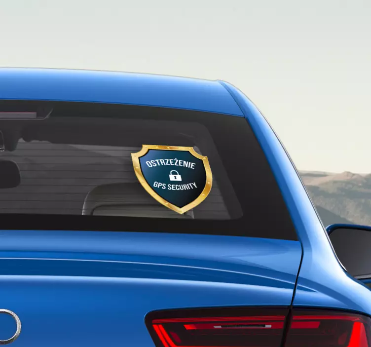 Naklejka na pojazdy Ostrzeżenie GPS Security - TenStickers