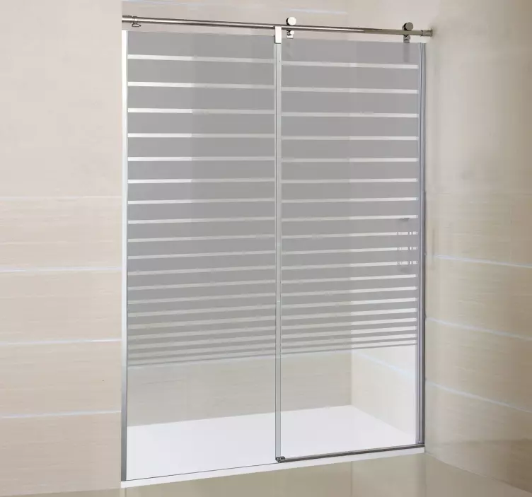 Folia na kabinę prysznicową pasiasta zasłona - TenStickers